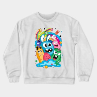 Cheerful company of monsters_3 Crewneck Sweatshirt